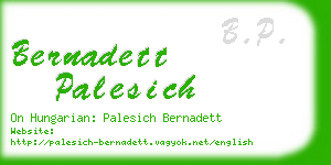 bernadett palesich business card